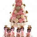 Prenses Cakepops / Macaron  pembe & dore<br>